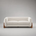 3-Sitzer-Sofa Bouclé Weiß Eiche 200cm