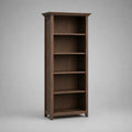 Holzbücherregal aus Eichenholz mit 5 Regalböden Dunkelbraun