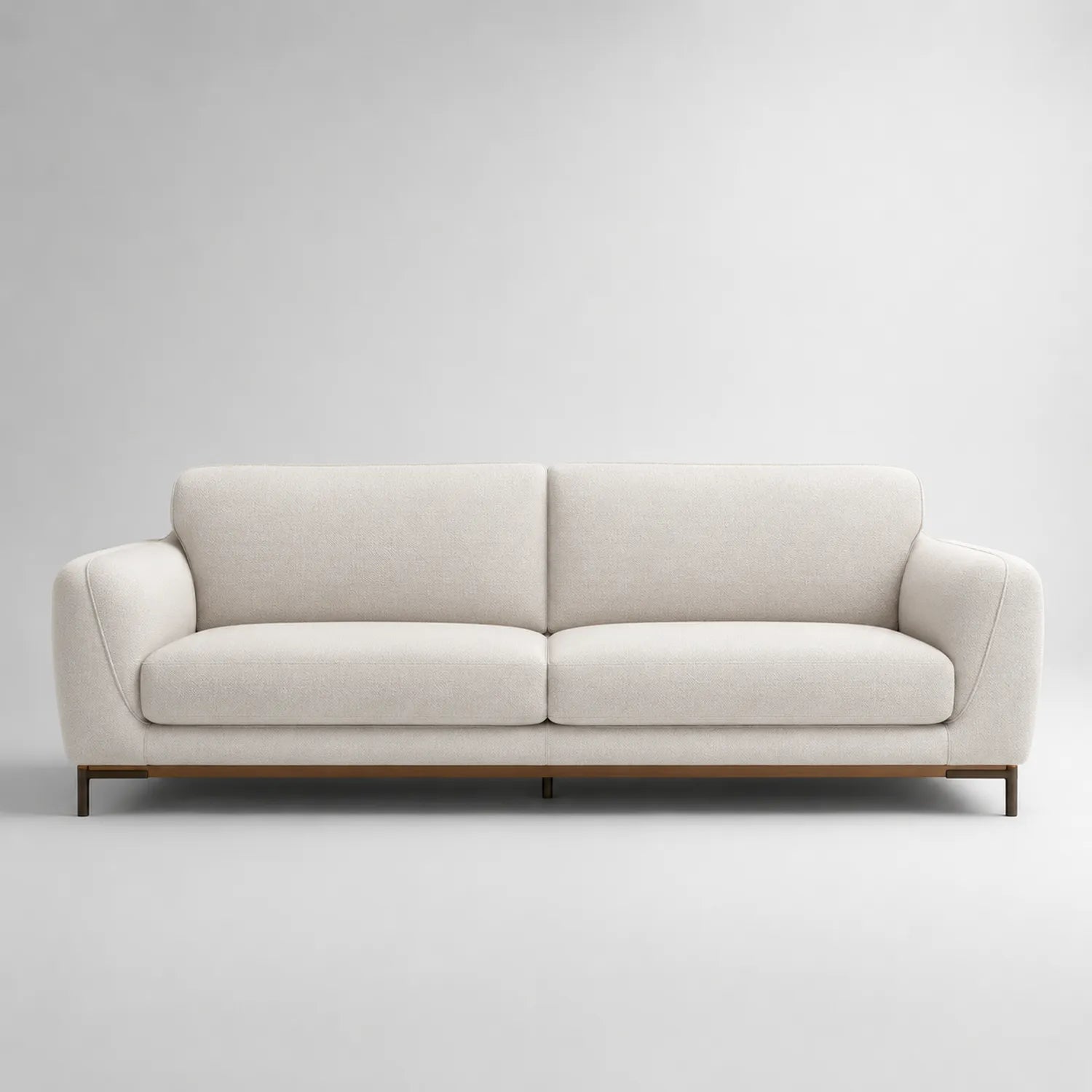 3-Sitzer Sofa Leinen Beige 210 cm