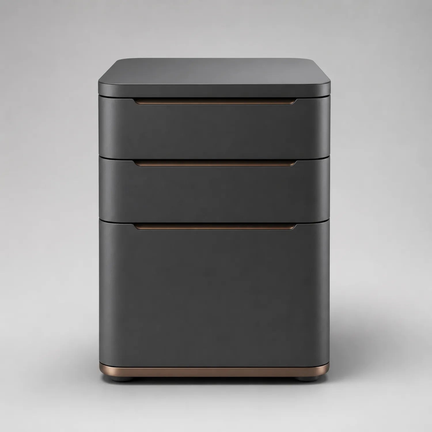 Stahlschubladenschrank 3 Schubladen Dunkelgrau