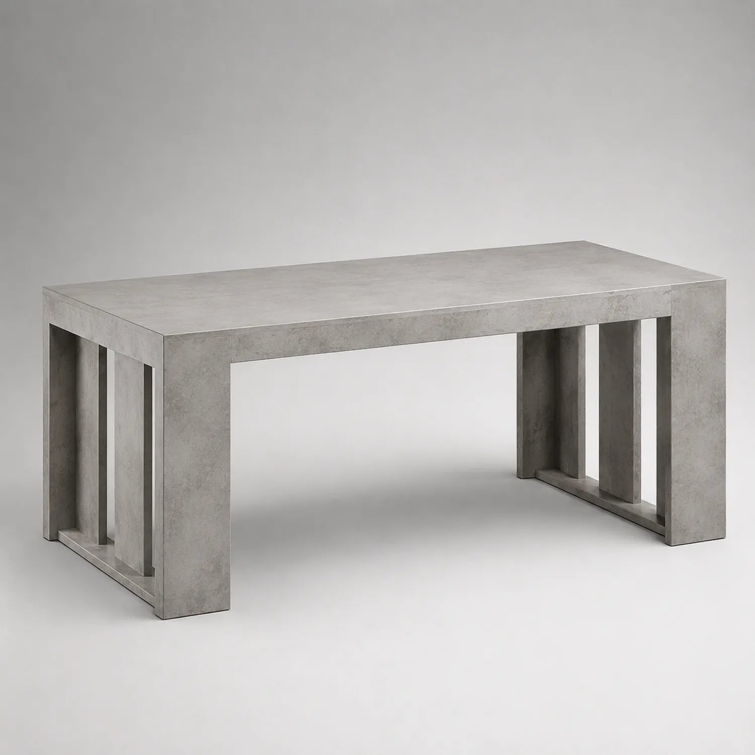 Esstisch Rechteckig Faserplatte Betonoptik Grau 200x100x75cm