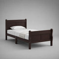 Einzelbett Holz Dunkelbraun 200x90 cm
