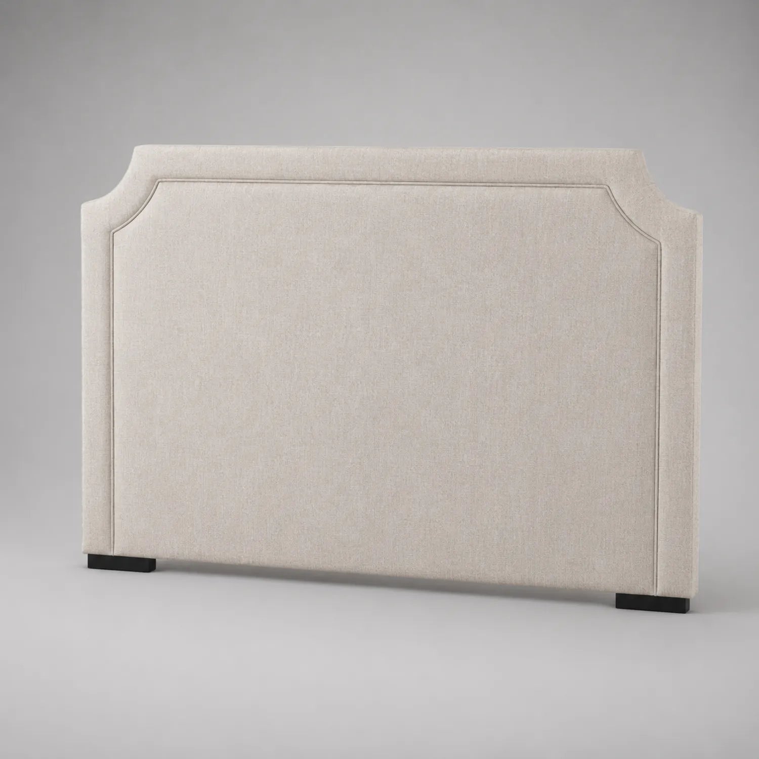 Polster Kopfteil Holz Beige 140x120cm