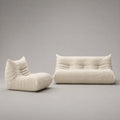 Sofa-Set Stoff Baumwolle Beige 2-teilig