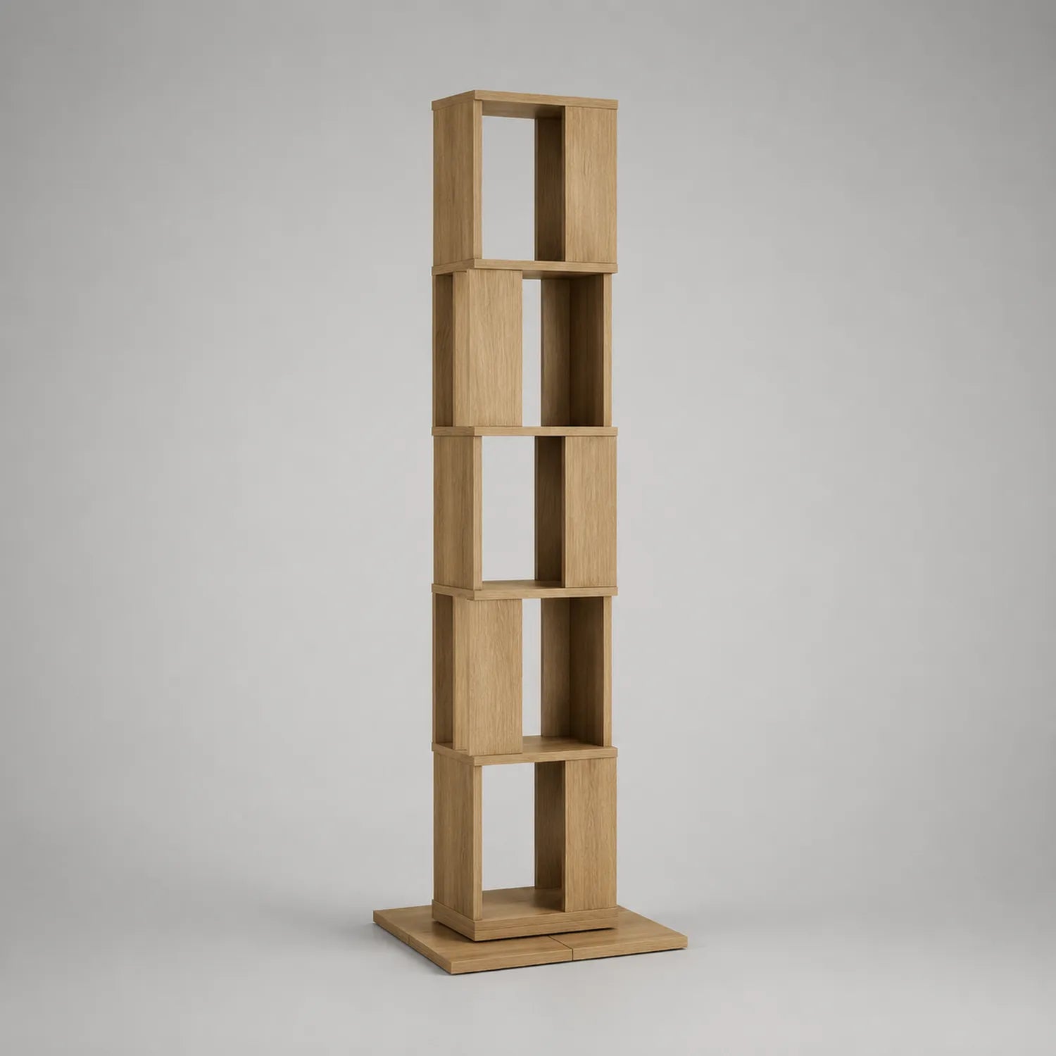 Holzregal Turmform Eiche 180 cm