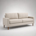 3-Sitzer Sofa Stoff Beige mit Holzbeinen