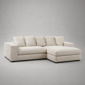 Ecksofa mit Ottomane Stoff Beige