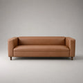 3-Sitzer Sofa Echtleder Braun 220x90x75cm
