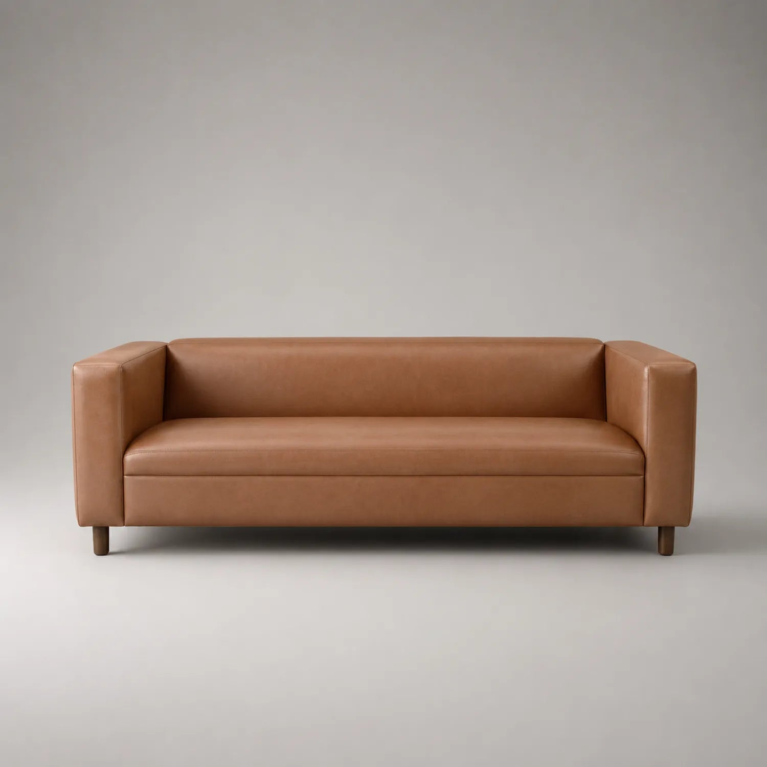 3-Sitzer Sofa Echtleder Braun 220x90x75cm