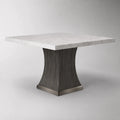 Tisch mit Carrara-Marmorplatte und Holzfuß 120 cm