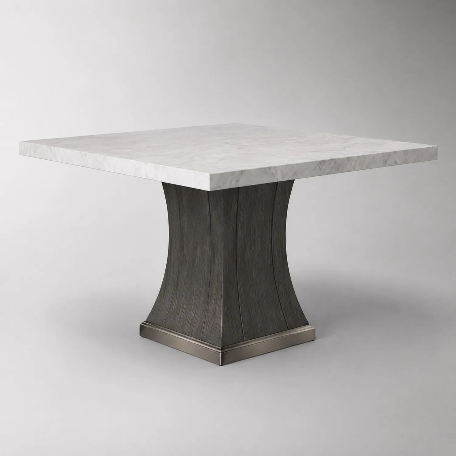 Tisch mit Carrara-Marmorplatte und Holzfuß 120 cm