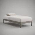 Einzelbett mit Holzrahmen 200x90 cm Grau