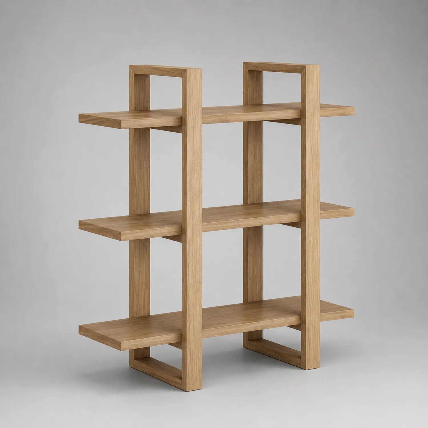 Holzregal Eiche 4 Ebenen 100x30x120 cm