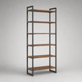 Regal aus Akazienholz und Metall 200x90x40 cm