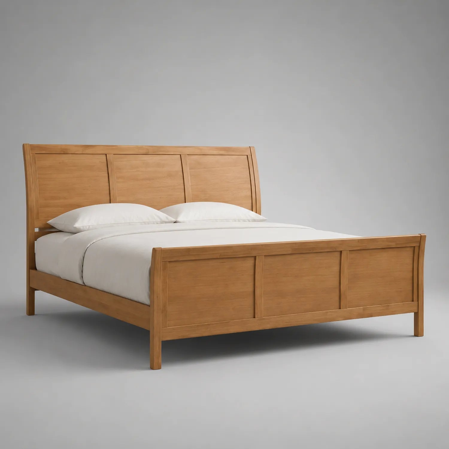 Holzbett 200x180 cm Eiche Massivholz