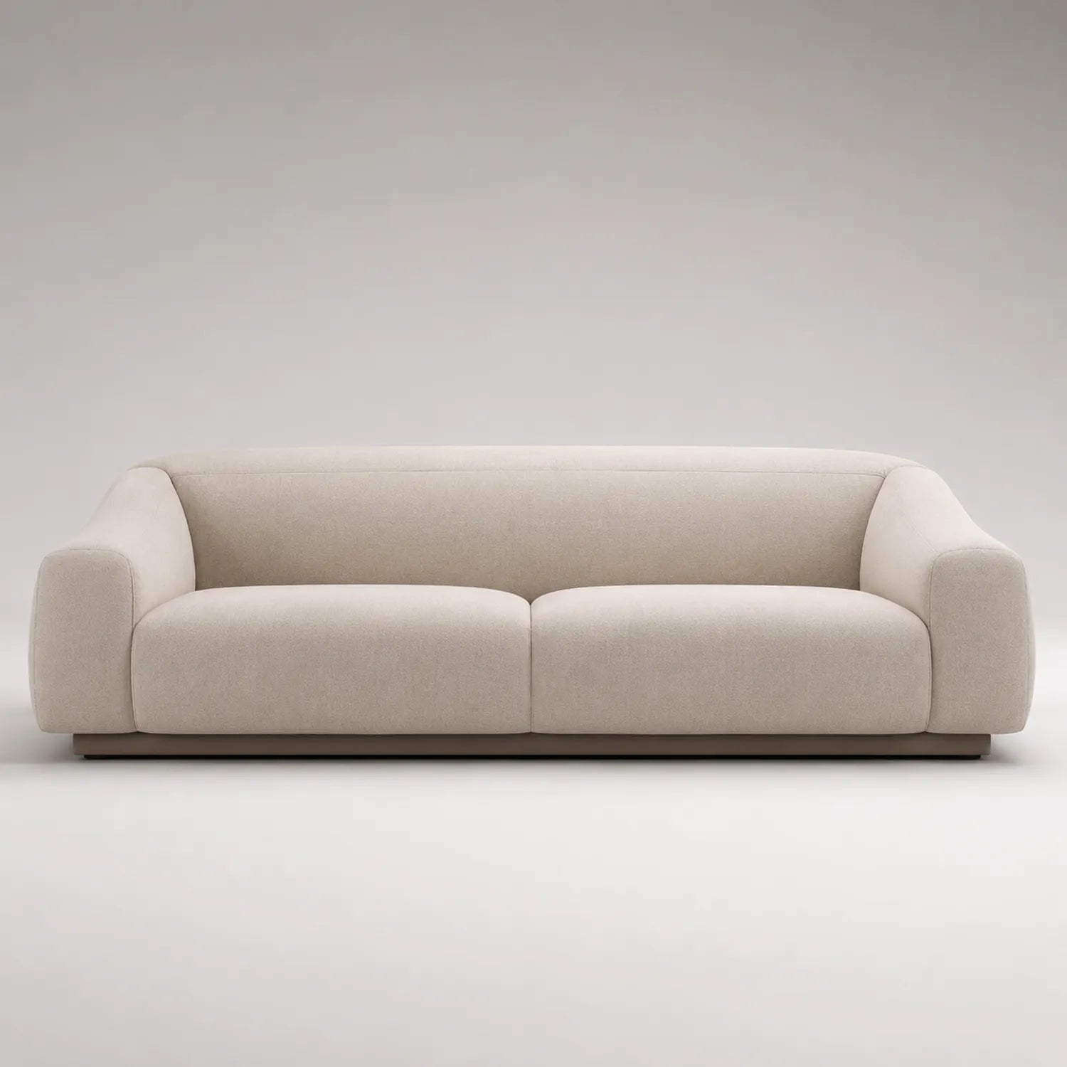3-Sitzer Sofa Polyester Stoff Beige