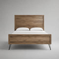 Holzbett mit Metallbeinen 200x160 cm