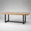 Holztisch Eichenholz Metall 180cm x 90cm