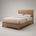 Holzbett mit Kopfteil aus Eichenholz 200 x 160 cm
